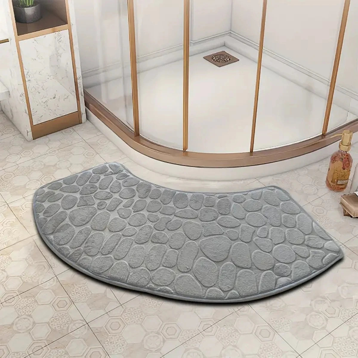 Tapis de Salle de Bain Demi-Lune