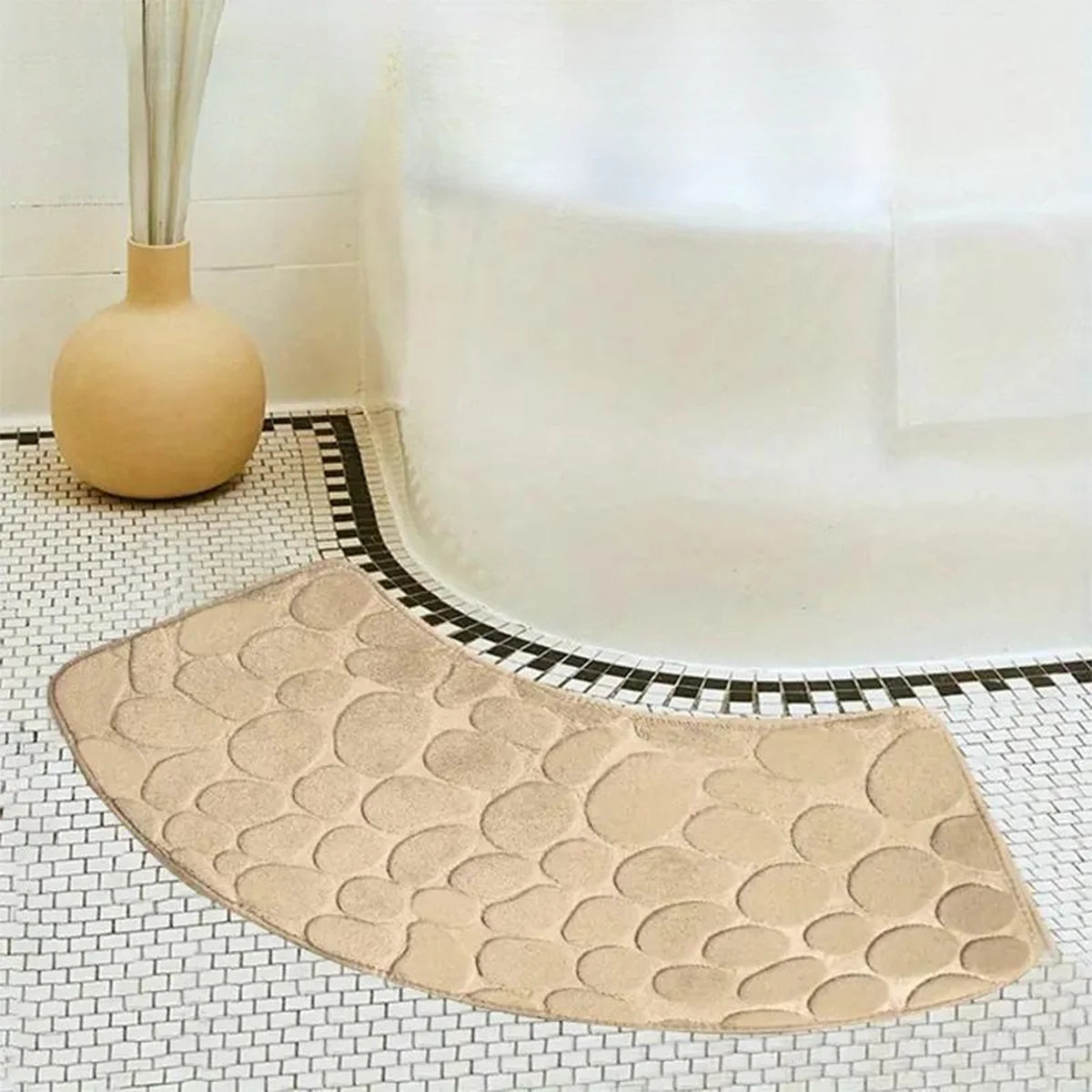 Tapis de Salle de Bain Demi-Lune