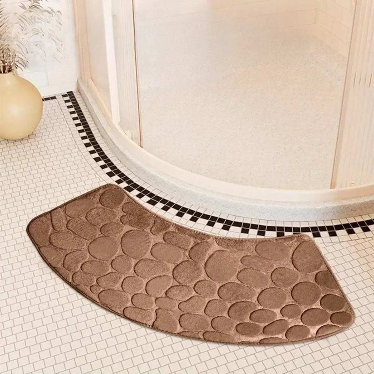 Tapis de Salle de Bain Demi-Lune