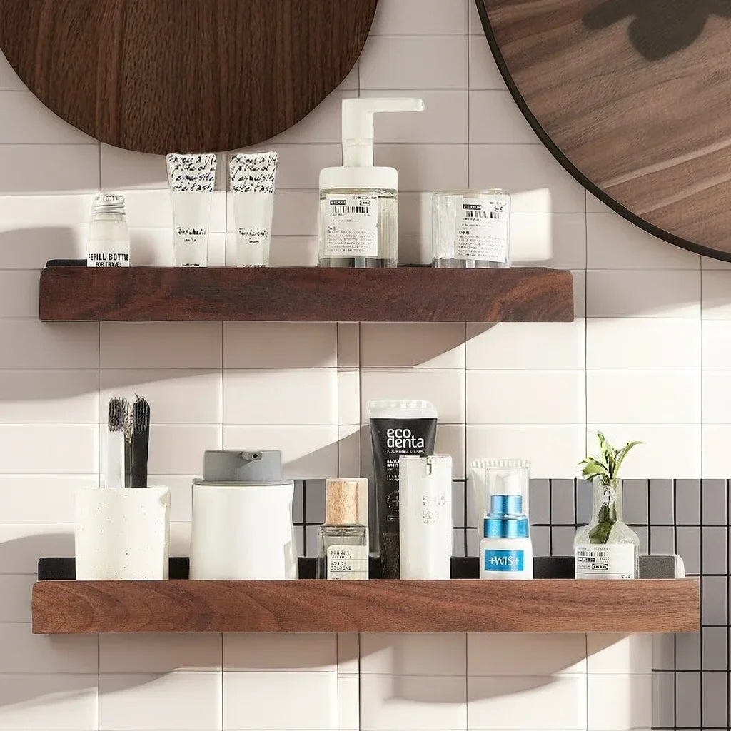 Étagère de Salle de Bain Essence Bois